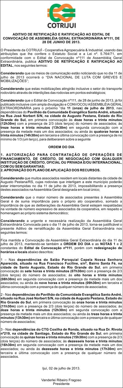Edital AGE nº 111