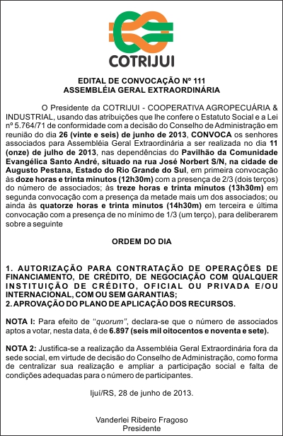 Edital AGE nº 111